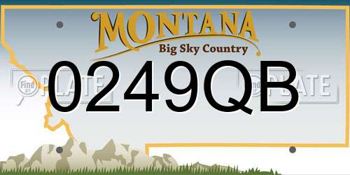 0249QB Montana License Plate