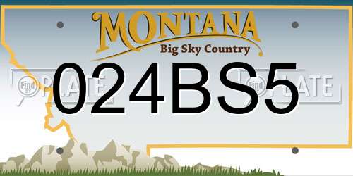 024BS5 Montana License Plate