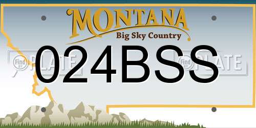 024BSS Montana License Plate