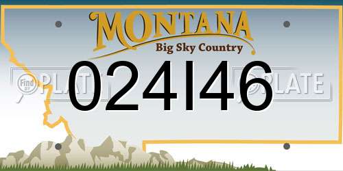 024I46 Montana License Plate