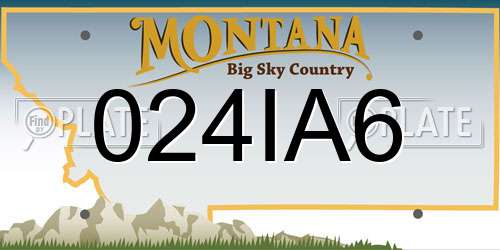 024IA6 Montana License Plate