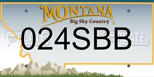 024SBB Montana License Plate