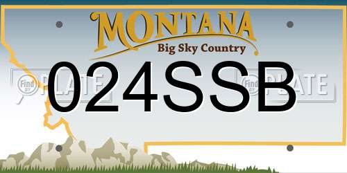 024SSB Montana License Plate