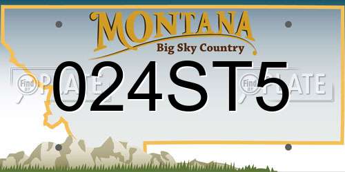 024ST5 Montana License Plate