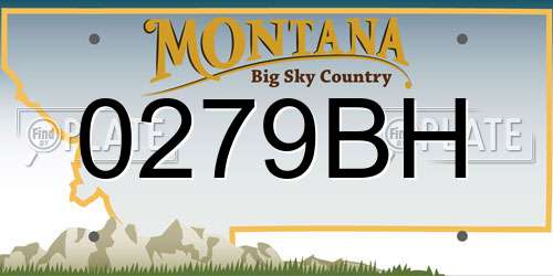 0279BH Montana License Plate