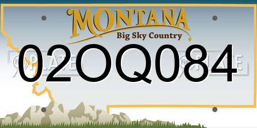02OQ084 Montana License Plate