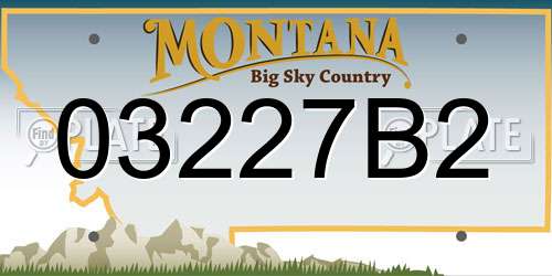 03227B2 Montana License Plate