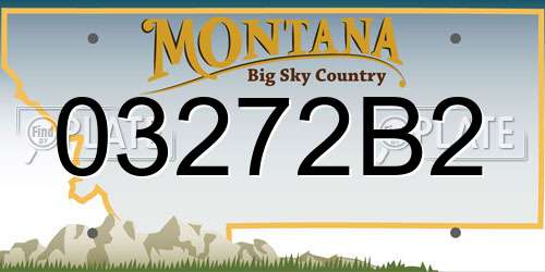 03272B2 Montana License Plate