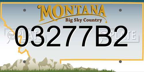 03277B2 Montana License Plate
