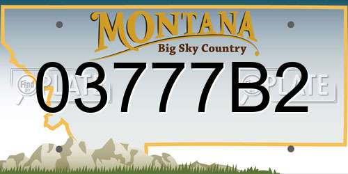 03777B2 Montana License Plate