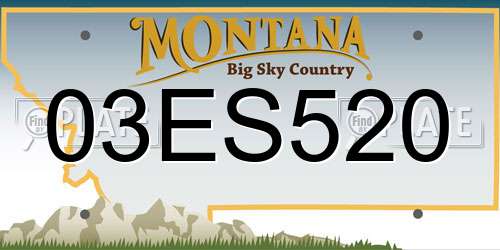 03ES520 Montana License Plate