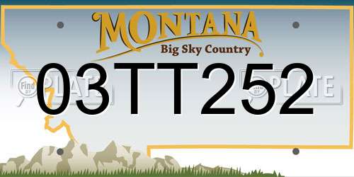 03TT252 Montana License Plate
