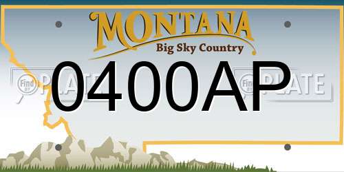 0400AP Montana License Plate
