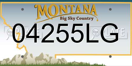 04255LG Montana License Plate