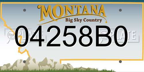 04258B0 Montana License Plate