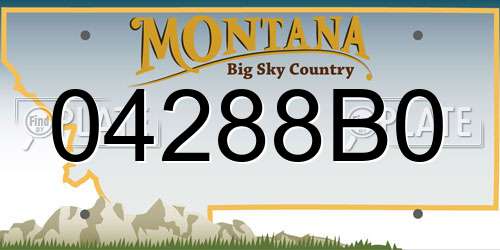 04288B0 Montana License Plate