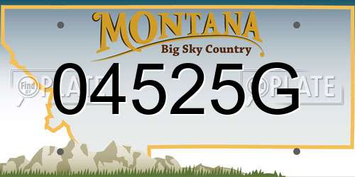 04525G Montana License Plate