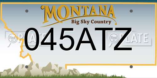 045ATZ Montana License Plate