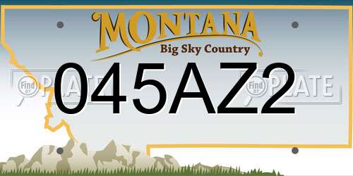 045AZ2 Montana License Plate