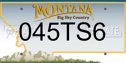 045TS6 Montana License Plate