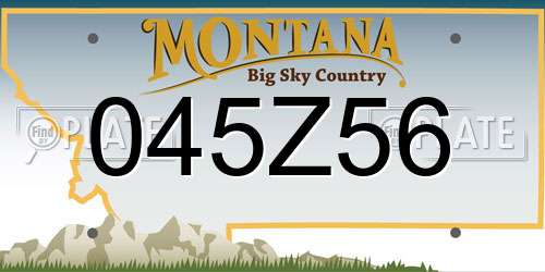 045Z56 Montana License Plate