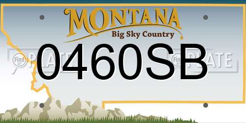 0460SB Montana License Plate