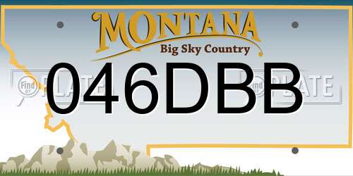 046DBB Montana License Plate