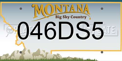 046DS5 Montana License Plate