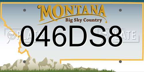 046DS8 Montana License Plate