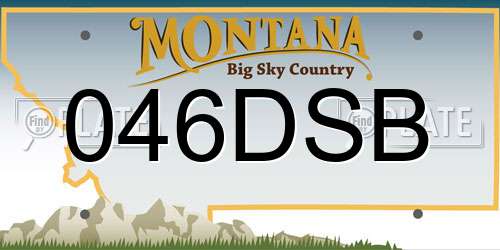 046DSB Montana License Plate