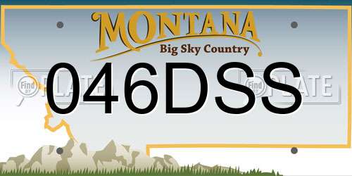 046DSS Montana License Plate