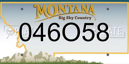 046O58 Montana License Plate