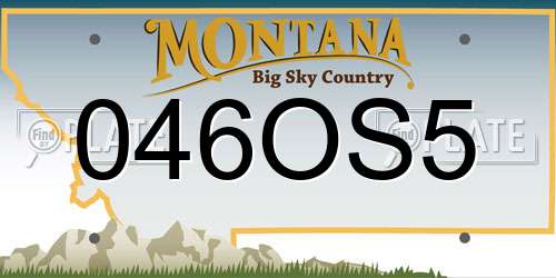 046OS5 Montana License Plate