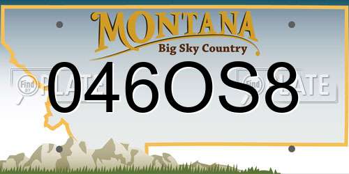 046OS8 Montana License Plate