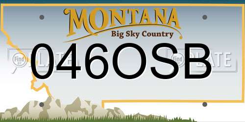 046OSB Montana License Plate