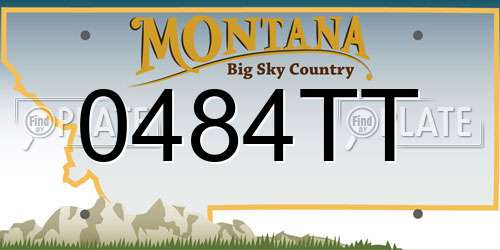 0484TT Montana License Plate