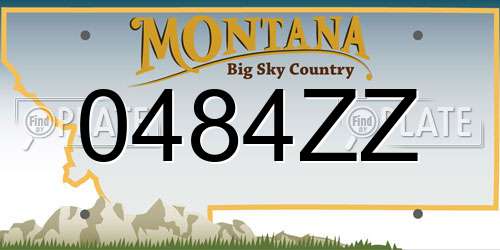 0484ZZ Montana License Plate