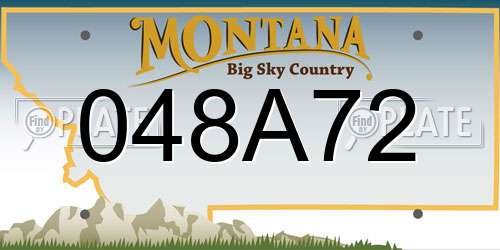 048A72 Montana License Plate