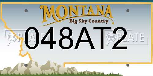 048AT2 Montana License Plate