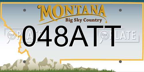 048ATT Montana License Plate