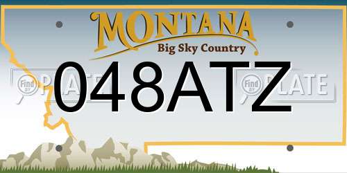 048ATZ Montana License Plate