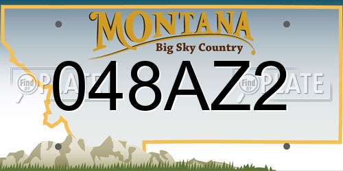 048AZ2 Montana License Plate