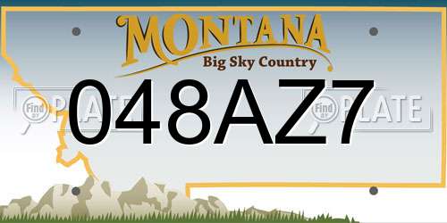 048AZ7 Montana License Plate