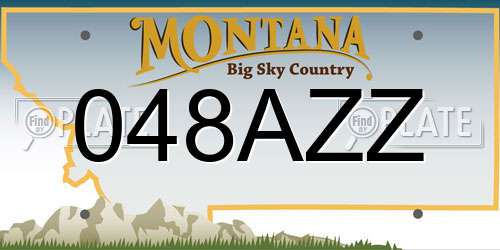 048AZZ Montana License Plate