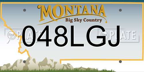 048LGJ Montana License Plate