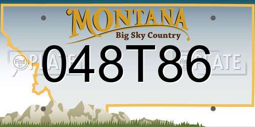 048T86 Montana License Plate