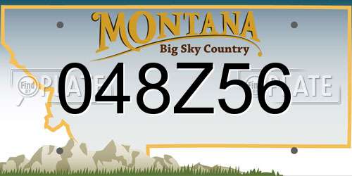 048Z56 Montana License Plate