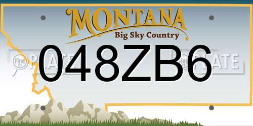 048ZB6 Montana License Plate