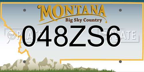 048ZS6 Montana License Plate