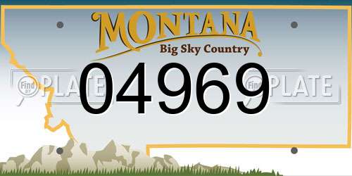 04969 Montana License Plate